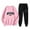 Pink, variant on TJAZFJPA Sexy White Outfit for Women Women Two Piece English Print Long Sleeved Sweatshirt Club Outfits Denim Two Piece Outfits for Women