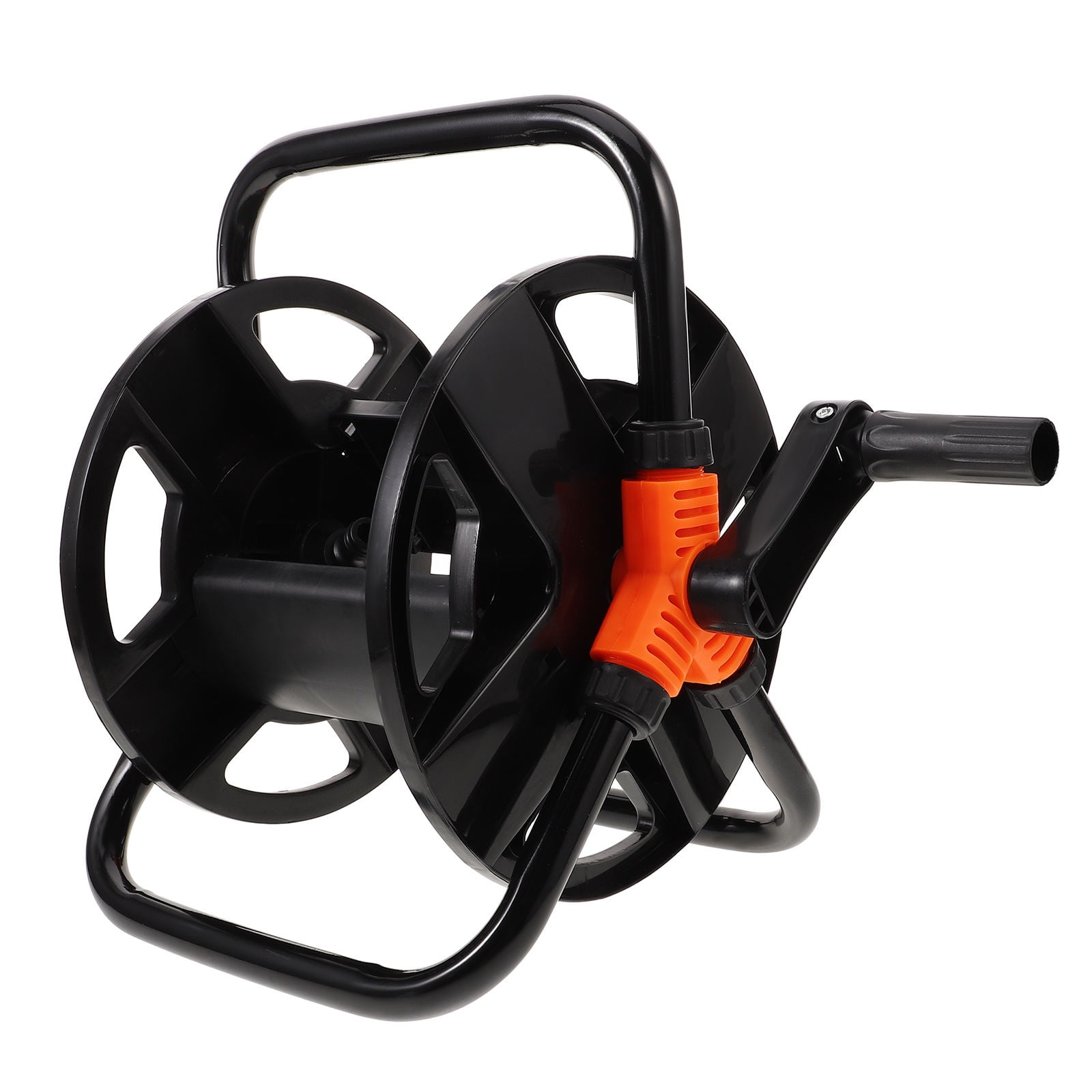 HOMEMAXS Water Hose Storage Bracket Freestanding Hose Reel Water Hose Reel Storage Rack Hose Reel