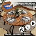 thumbnail image 6 of STHOUYN 47” Round Dinner Table for 4 6, Small Circle Dining Room Table with Metal Legs, Modern Farmhouse Rustic Kitchen Table for Living Room Apartment Restaurant (Brown), 6 of 9