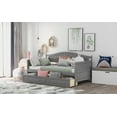 thumbnail image 2 of Twin Gray Wooden Daybed with Drawers - Bedroom/Living Room Sofa Bed, Pine Wood Frame, 78"x42", No Box Spring Needed, Space-Saving Design, 2 of 15