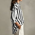 thumbnail image 7 of Horkkom Striped Shirt Women Long Sleeve Button Down Shirts Casual Loose Work Dress Shirts XXL, 7 of 7