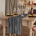thumbnail image 2 of Table Runners 70 Inches Long Dress Scarves, Black Striped Farmhouse Coffee/Dining/Kitchen Table Decor, Holiday Table Runner, Retro Wave Lines Texture Simple 13x70 Inch, 2 of 9
