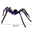 thumbnail image 2 of 2Pcs Halloween Hairy Spider Outdoor Decorations,Light-up LED Eyes Scary Spider Fake Large Spider Hairy Spider Props for Halloween Yard Decorations Party Outdoor and Outdoor Decor Black 35.4inch, 2 of 9
