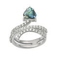 thumbnail image 1 of Four Prong Set 925 Sterling Silver 7 MM Labradorite Women Promise Ring, 1 of 2