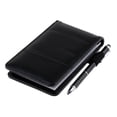 thumbnail image 3 of Libreta portátil de cuero sintético fino con calculadora y bolígrafo - Azul oscuro Negro, 3 of 9