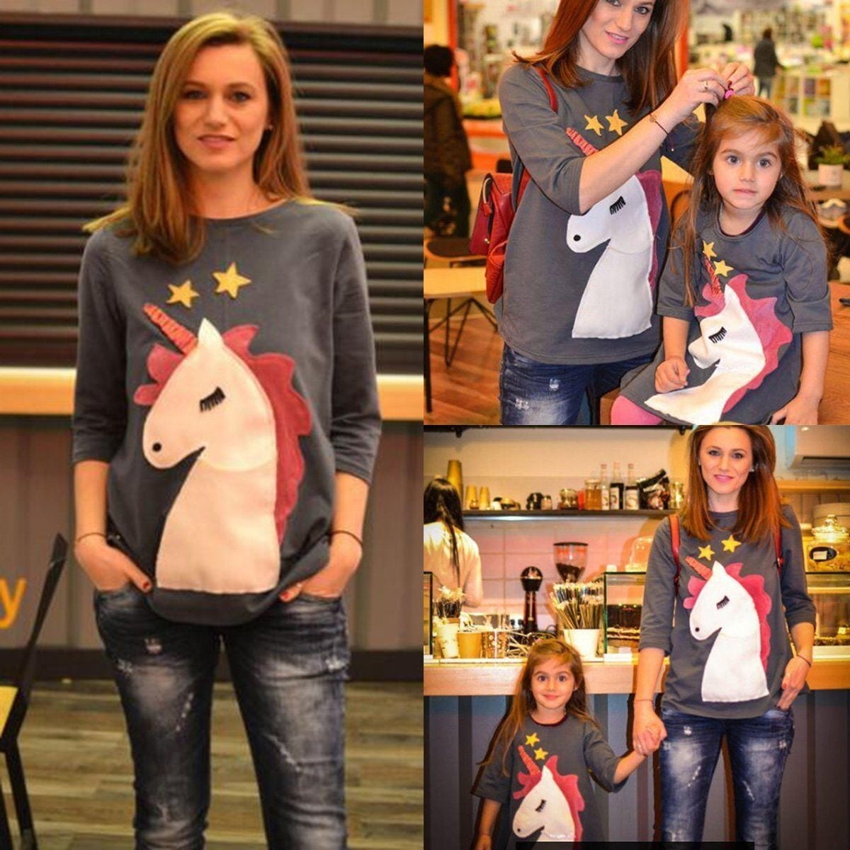 Daughter Unicorn Matching Clothes Women 