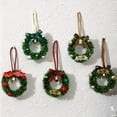 thumbnail image 7 of 5 PCS Mini Ornaments for Mini Tree,Mini Christmas Wreath Ornaments,3'' Christmas Decorations,Mini Bows Christmas Tree Ornaments for Holiday Decorations, 7 of 7