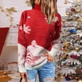thumbnail image 3 of Suéter navideño de cuello alto y manga larga para mujer, 3 of 5
