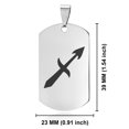 thumbnail image 2 of Stainless Steel Sagittarius Zodiac Sign (Centaur Archer) Dog Tag Pendant Necklace, 2 of 3