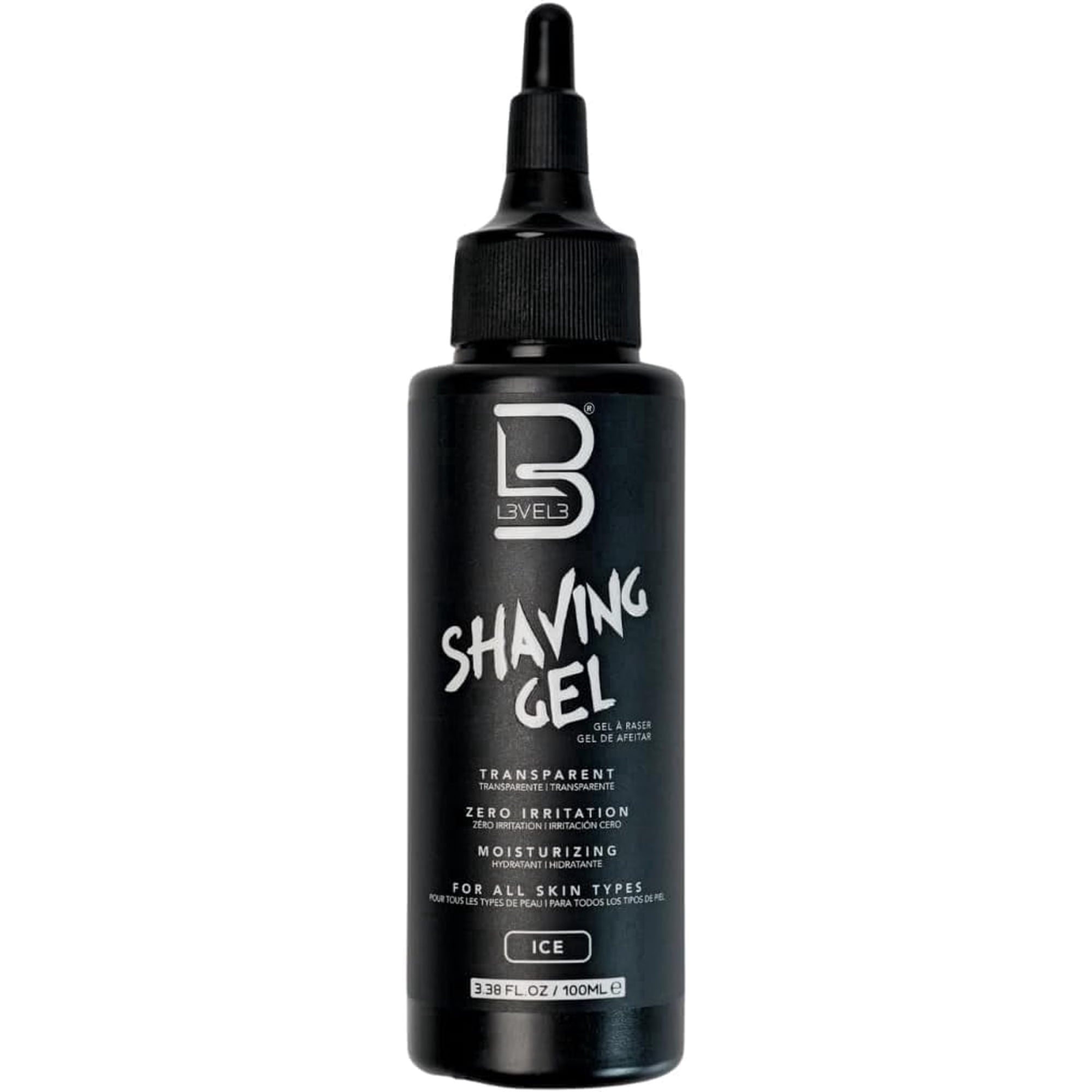 L3VEL3 Shaving Gel - Non-Foaming Formula - Provides Clean, Smooth, and Precise Shave - No Hot Towel Necessary - Ice - 100 ML