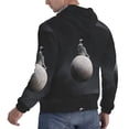 thumbnail image 6 of Fotbe Men's Hoodie with Astronaut Sitting On Mercury Planet Pattern - Kangaroo Pocket Pullover Hooded Sweatshirt, Perfect for Daily Wear, Travel, and Home-4X-Large, 6 of 7