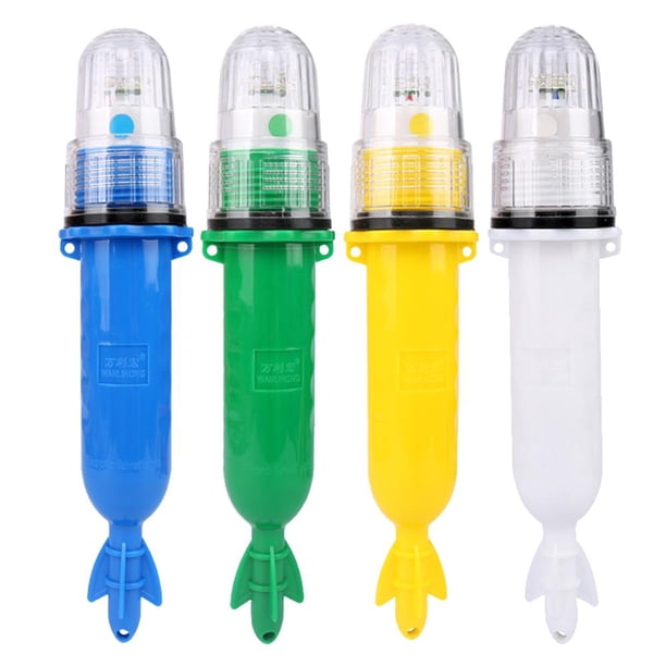 Pesca LED Flotador Luz de señal de red marina Lámpara de advertencia a prueba de agua (Verde)