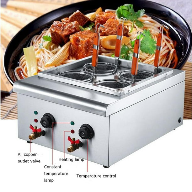 INTSUPERMAI 4 Baskets Electric Pasta Cooking Machine Noodles Cooker