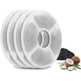 thumbnail image 5 of 4 Pack Pet Water Fountain Filters, Triple Filtration System Pet Cat Fountain Filter Replacement 5.0 x 0.4inch for Cats and Dogs, 5 of 7