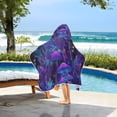 thumbnail image 3 of Yayeee Kids Hooded Towel with Hand Pockets Beach Soft Absorbent Bath Wrap 50 x 23.5 inch, Purple Mushrooms Pattern, 3 of 5