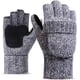 thumbnail image 1 of Guantes de lana de gamuza de medio dedo para hombres y mujeres tejidos de invierno de felpa engrosados ​​guantes cálidos para ciclismo mitones de aislamiento térmico, 1 of 5