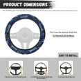 thumbnail image 7 of Yuyamidu Blue Dragonfly Steering Wheel Cover Accessories Fit Most Auto Sedan Soft Flannel Steering Wheel Case Fluffy Steering Wheel Protector, Breathable, Sweat Absorption, 7 of 7