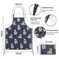 thumbnail image 3 of West Highland White Terrier Apron-Garden Aprons for Women with Pockets-Cotton Linen Waterproof Kitchen Cooking Gardening Aprons Adjustable for Kitchen,Cooking,BBQ and Salon 33x27 Inch, 3 of 3
