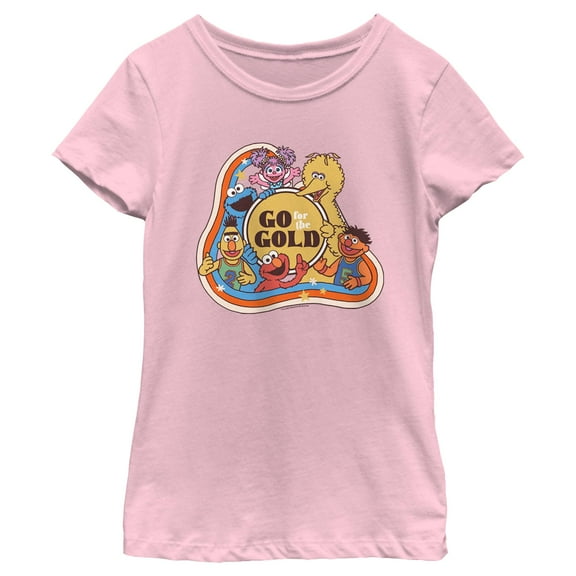 Girl's Sesame Street Go for the Gold  Graphic T-Shirt