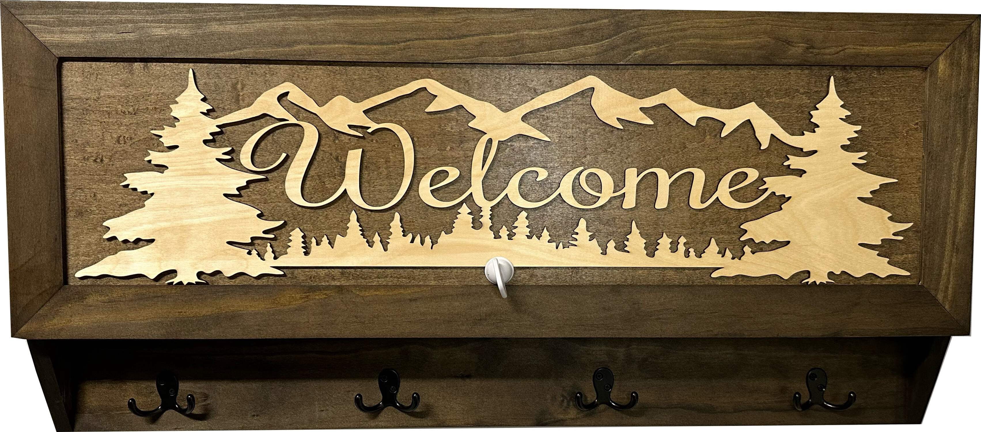 Coat Rack Hidden Gun Storage - Welcome by Bellewood Designs