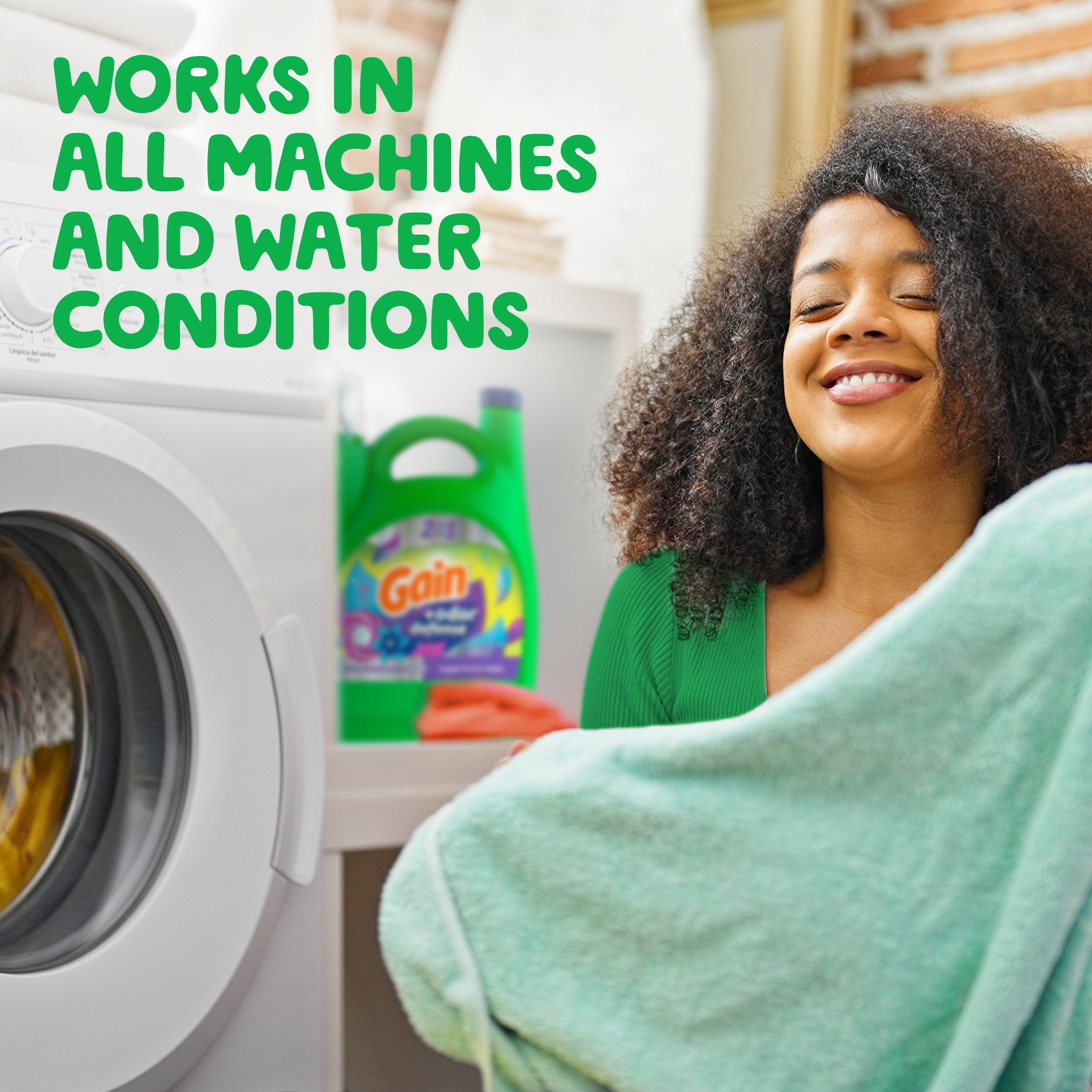 Gain Odor Defense Liquid Laundry Detergent, Super Fresh Blast Scent, 154 fl oz, 107 Loads