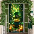 thumbnail image 3 of Green Theme St. Patrick's Day Banner Shamrock Pattern Irish Festival Display Gold Coins Design Beer Mug Leprechaun Backdrop for St. Patrick's Day Party Irish Celebration Pub Event, 3 of 9