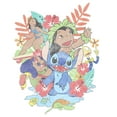 thumbnail image 2 of Boy's Lilo & Stitch Distressed Group Portrait Graphic Tee White Large, 2 of 4