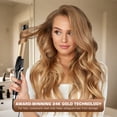 thumbnail image 3 of Ceramic Hair Straightener and Curler 2 in 1 - Curling Iron 1.25 In , Adjustable Temp 450°F, Dual Voltage, Anti-Tangle Barrel for Salon Shine, Frizz-Free Curls & Straight Styles for All Hair, 3 of 12