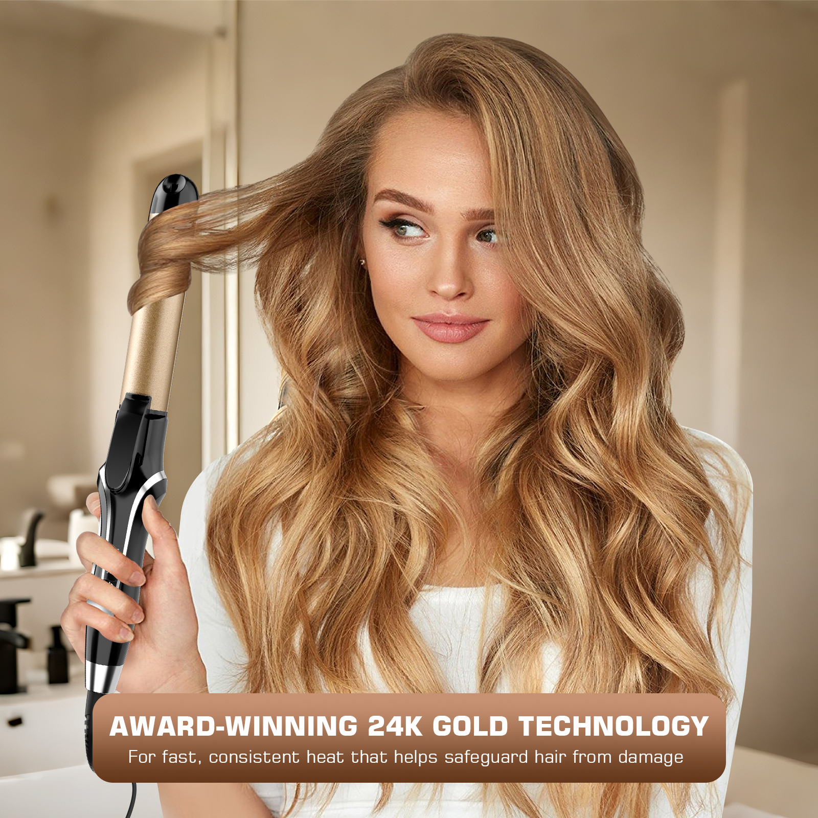 Amybaby 2-in-1 Ceramic Hair Straightener and Curler photo 2