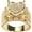 Yellow, variant on 14K Gold Heart-Shaped Commitment Ring for Men, Luxurious Pave Halo Moissanite Design,Dainty Gift for Him