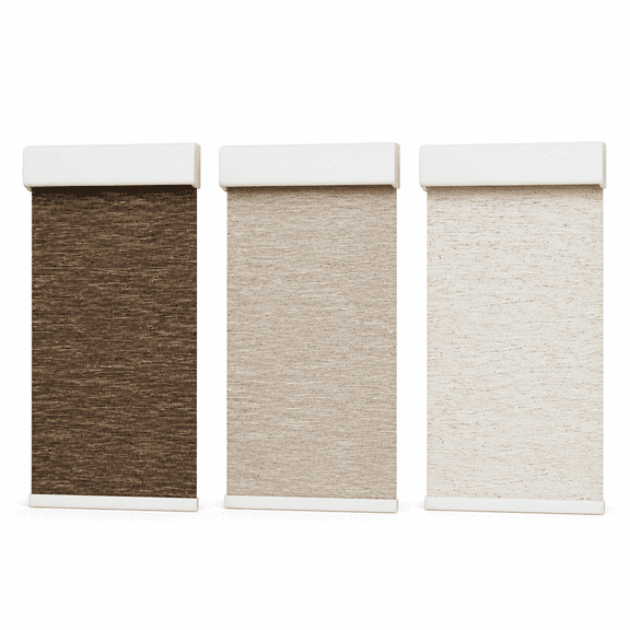 Cream (Light Filtering) 17"W x 72"H Light Filtering Roller Window Shades