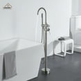 thumbnail image 6 of CASAINC 2-Handle Residentail Freestanding Bathtub Faucet with Hand Shower, Brushed Nickel, 6 of 9