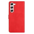 thumbnail image 5 of Tarise Galaxy S23 5G Flip Wallet Phone Case, PU Leather Kickstand Wrist Strap Card Holders Shockproof TPU Inner Shell Slim Magnetic Solid Color Case Cover for Samsung Galaxy S23 5G 6.1" 2023, Red, 5 of 10