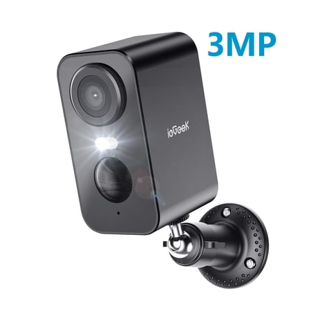 ieGeek Outdoor Security Cameras Wireless, Spotlight, 2k/3mp, Rechargeable Battery Powered, Color Night Vision, AI Motion Detection Outdoor Camera Wireless WiFi (Supports Only 2.4Ghz Wi-Fi)