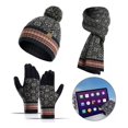 thumbnail image 1 of 4pz Gorros Tejidos Y Guantes Para El Frio Tejido Lana Unisex, 1 of 1
