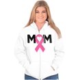 thumbnail image 4 of Breast Cancer Awareness Mom Fighter Womens Plus Size Graphic Zipper Hoodie Brisco Brands 4X, 4 of 5