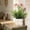 StyleD, variant on Potted Artificial Flowers in Ceramic Pot, 9.5in Realistic Faux Plant for Desktop Shelf Entrance, Fake Blooms for Home Decor