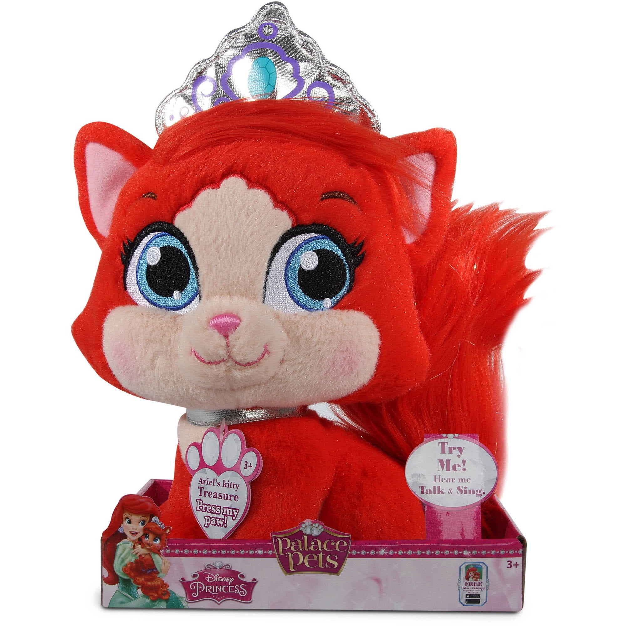 Disney Princess Palace Pets Ariels Kitty Treasure Large Plush Toy