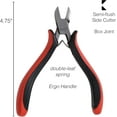 thumbnail image 5 of The Beadsmith Platinum Series German Semi-Flush Side Cutter, 4.75 inches (120mm) with Polished Steel Head, red and Black Ergonomic Comfort Grip Handle and Double-Leaf Spring, Tool for Jewelry Making, 5 of 8