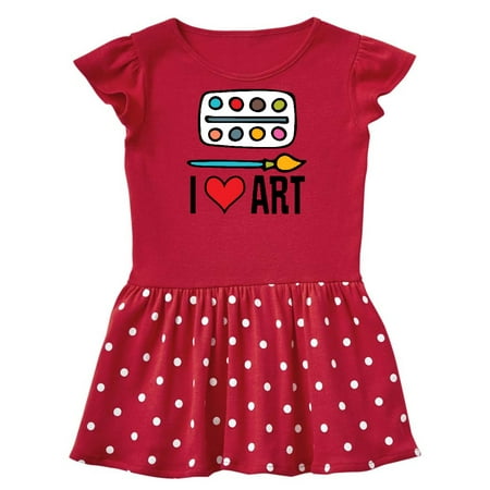 

Inktastic Painting I Love Art Gift Baby Girl Dress