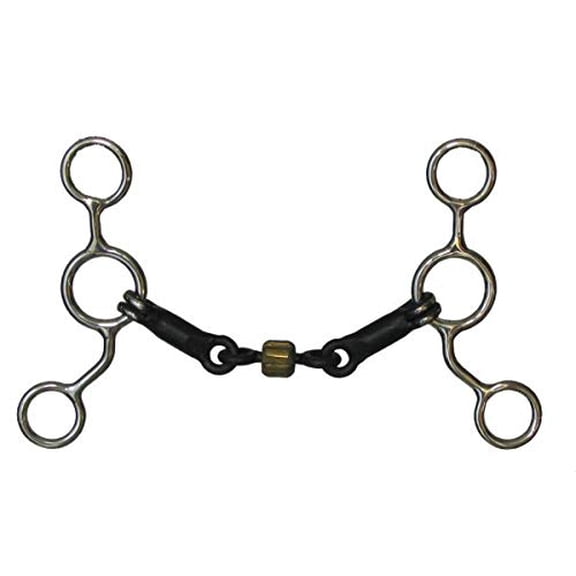 Showman Stainless Steel Junior Cow Horse Snaffle Bit w/ 5" Shanks