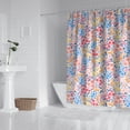 thumbnail image 2 of Pink Pioneer Flower Pattern Shower Curtain 72"x84" ,Bathroom Decorative Shower Curtains Set with 12 Hooks,Modern Waterproof Washable Shower Curtain, 2 of 6