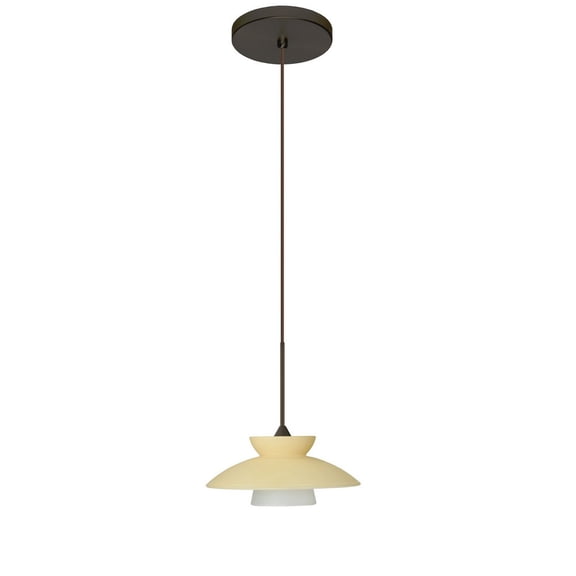 Besa Lighting - Trilo 7-One Light Cord Pendant with Flat Canopy-7 Inches Wide by