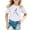 X1White, variant on lnmuld Girls Cute Tops Summer Casual Tee with Adorable Graphic Print Round Neck Short Sleeve Shirt Size:9-10 Years