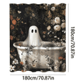 thumbnail image 4 of Coziro Spooky Bathtub Ghost Halloween Shower Curtain 72x72 Inch Dark Floral Gothic Botanical Polyester Waterproof Bathroom Decor Panel, Machine Washable, 4 of 10