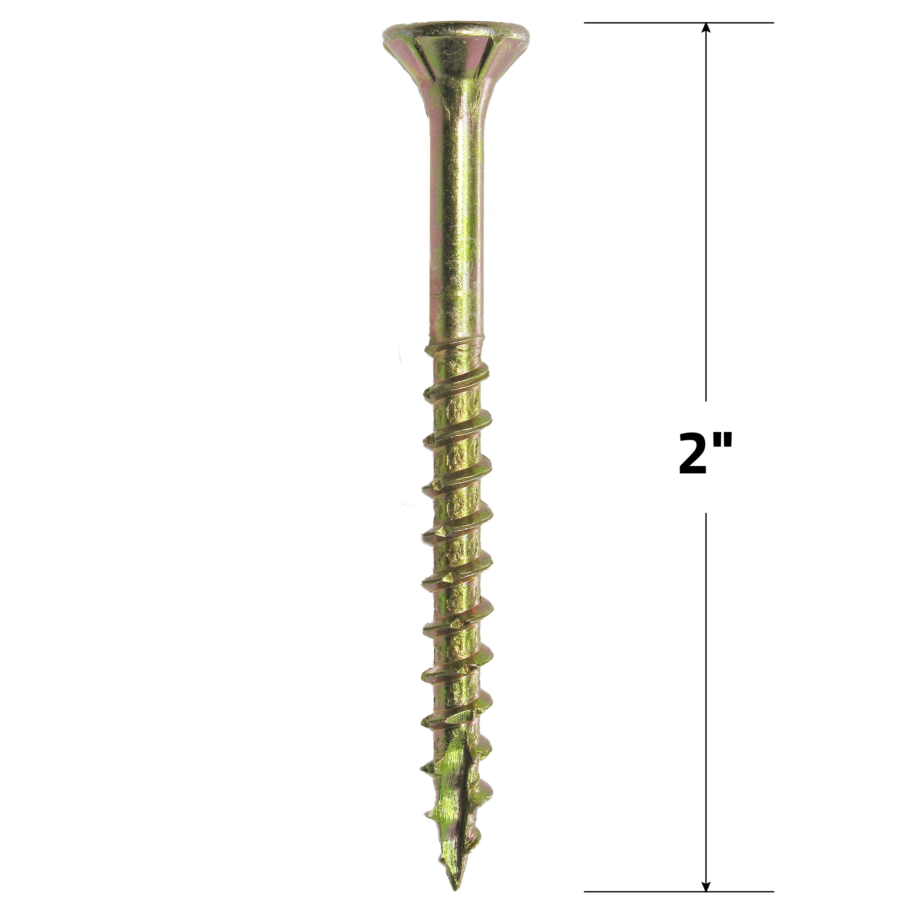 (2 pack) Grip-Rite #8 x 2 in. Star Drive Gold Construction Wood Screw 10 lb.