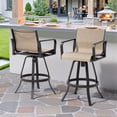 thumbnail image 4 of Crestlive Products Outdoor Swivel Bar Stools Set of 2, Patio Bar Height Chairs with Rust-Resistant Aluminum Frame, 360° Swivel Outdoor Bar Stools for Patio, Pool, Backyard, Bistro (Augustine Ashe), 4 of 7