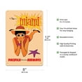 thumbnail image 2 of Miami Florida - Pacifica International Airways - Vintage Airline Travel Poster by Hoyt c.1960 - 8 x 12 inch Vintage Metal Tin Sign, 2 of 4