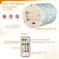 thumbnail image 4 of Daisy White Dots Pattern Flameless LED Candle Set with Remote, Battery Operated Color Changing Pillar Candles, Set of 2, 4 of 7