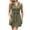 Army Green, variant on IROINNID Women's Sleeveless Sundress Knee-Length Casual Button Cotton Linen Waistcoat Dress Solid Color V-Neck Dress